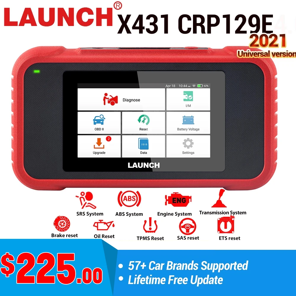 Автомобильный диагностический сканер LAUNCH OBD2 CRP129E для Eng ABS SRS TCM считыватель кодов