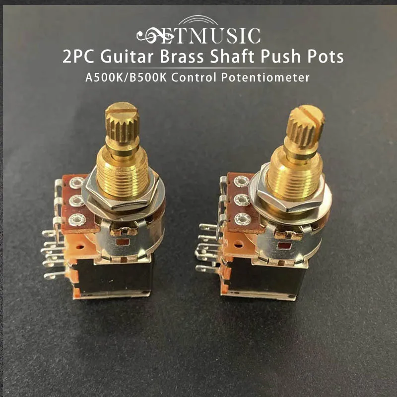 Brass Guitar Control Pot Potentiometer Brass Push Push Pots Brass