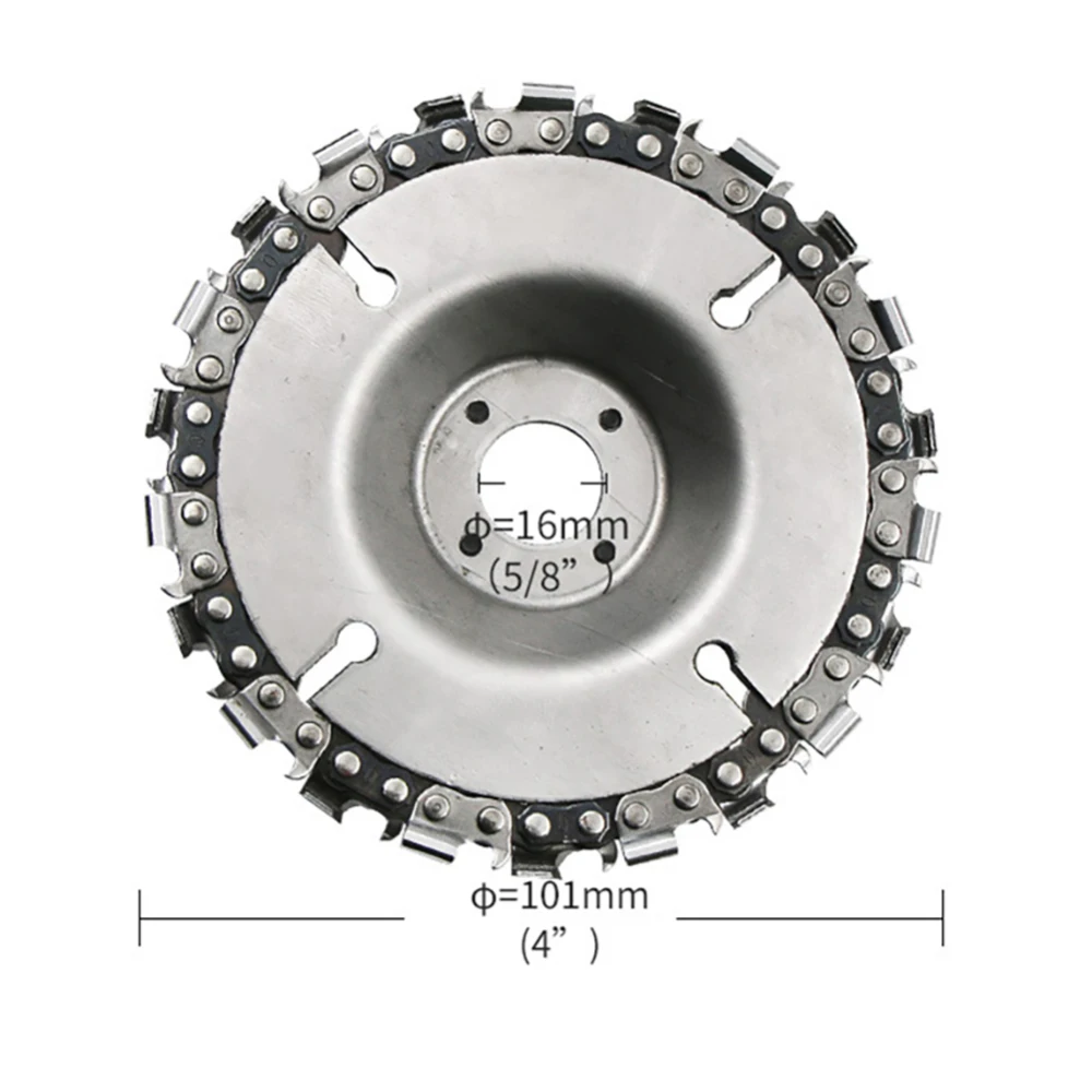 4 Inch Chain Grinder Chain Saws Disc Woodworking Chain Plate Tool Multi-Functional Wood Carving Disc Angle Grinding Tool