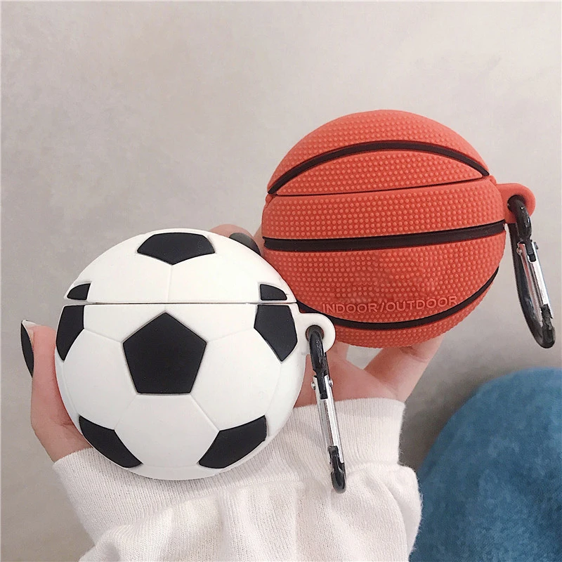 

For AirPod 2 Case 3D Basketball Soccer Football Cartoon Soft Silicone Earphone Cases For Apple Airpods Case Cute Cover Funda