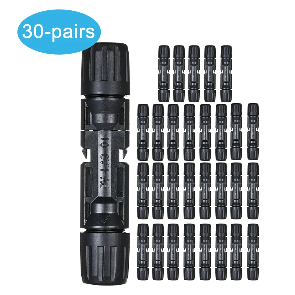 

MC4 Connectors Solar Energy Panel Adaptor Solar Panel Connectors Sun Energy Panel Connection Plug MC4 Female and Male Connector