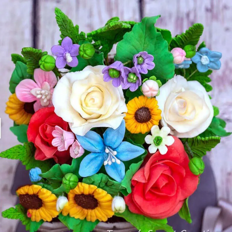1PCS New Fondant Candy Kitchen Molds Cake Supplies Tools Flower Shape