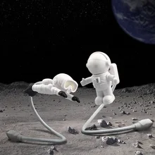 

Funny Astronaut USB Gadget Spaceman USB LED Light Adjustable Night Light Gadgets for Computer PC Lamp Desk Lamp Christmas Decor