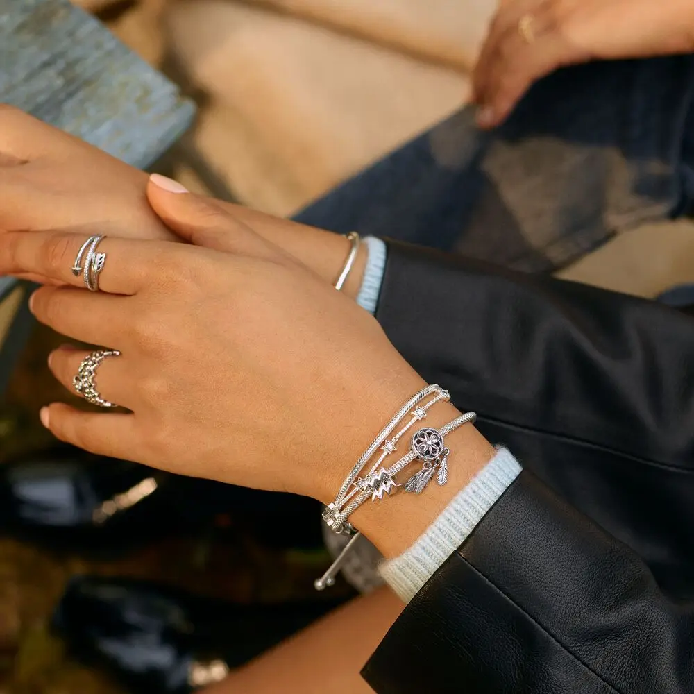 Pandora Star bar bangle with three charms | in Southend-on-Sea, Essex |  Gumtree