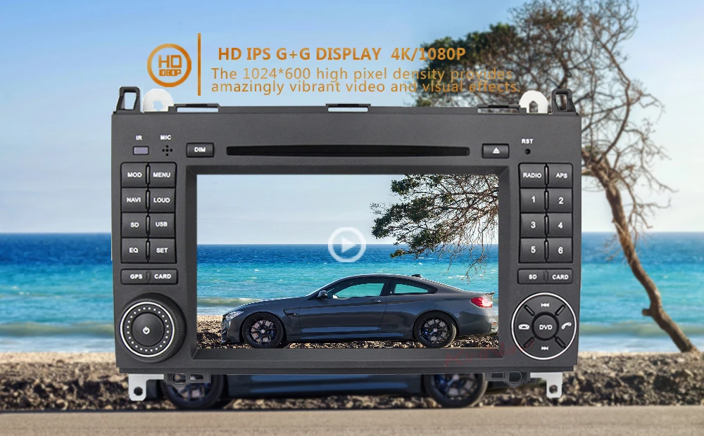 KiriNavi сенсорный экран 7 ''Android 9,0 автомобильный Радио навигатор для Mercedes Benz B200 CLK W203 S203 C180 C200 C209 W209 C208 W208