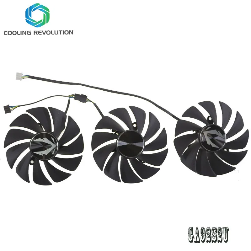 

Graphics card fan GA92S2U DC12V 0.46A 4Pin for ZOTAC GAMING GeForce RTX 3080 RTX 3090 Trinity Holo