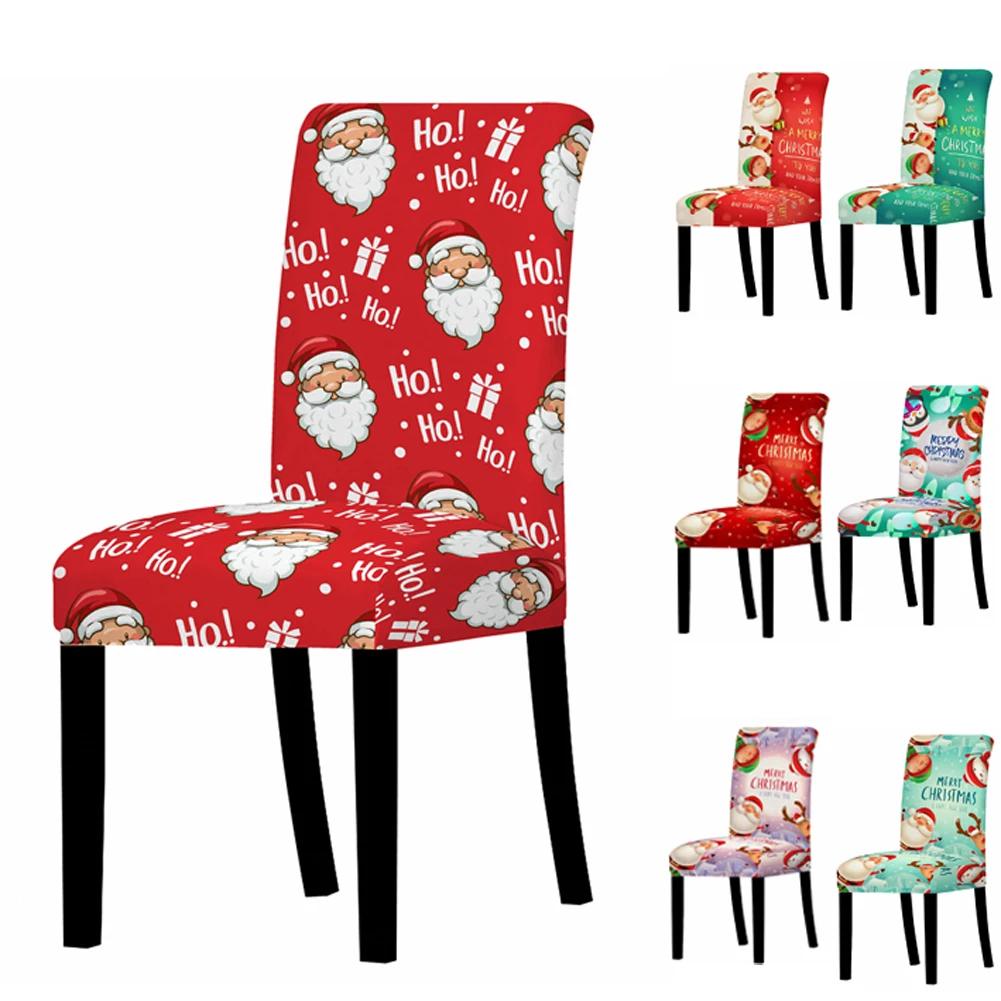 3D Santa Claus Print Chair Cover Christmas Decoration 31 Chair And Sofa Covers