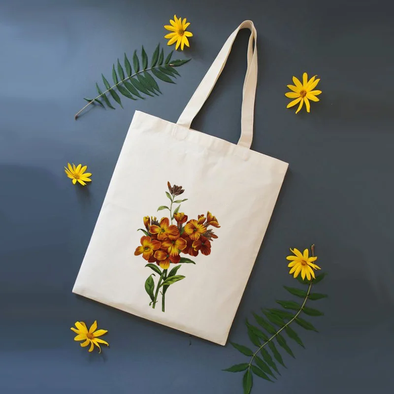 Женская Повседневная сумка на плечо с цветочным принтом, Холщовая Сумка-тоут, пляжные сумки, сумки-шопперы