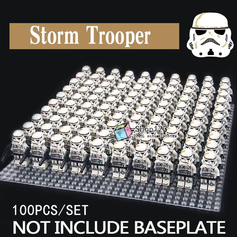 100 шт./лот, строительные блоки, Sith Shadow, Storm Solider, клон, Trooper, Sandtrooper, игрушки для детей