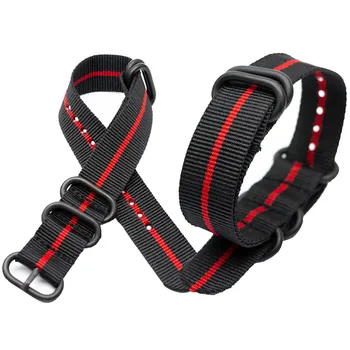 

100 PCS Nylon Strap For NATO Zulu Style with 18mm 20mm 22mm 24mm Watchband Black Buckle Bracelet Watch Replacement Belt