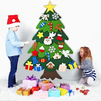 

DIY Felt Christmas Tree Decoration Hook and Loop 3D Three-dimensional Christmas Tree Children