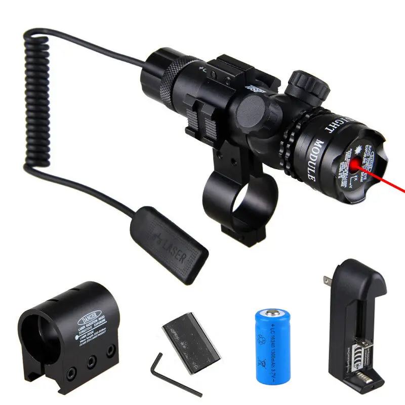 Green//RED LED Tactical Laser Dot Scope Sight Remote Switch Picatinny Rail Mount