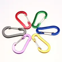 

5 pcs Carabiners Aluminum Alloy D Carabiner Spring Snap Clip Hooks Keychain Climbing Carabiner for Keys Camping Tools