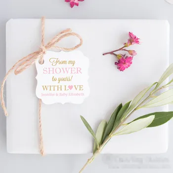 

Custom any text From my shower to yours favor tags personalize name date Baby shower baptism soap tags Chritening gift lables