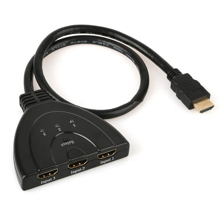 

HD HDMI with line switcher pig tail three in one out 3 to 1 distributor 1080p