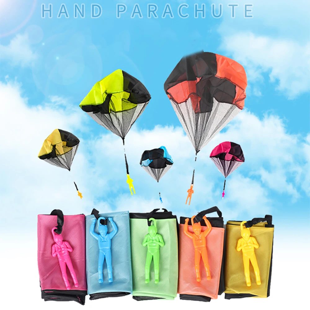 5pcs Hand Throw Soldier Parachute Toy for Children Indoor Outdoor Mini