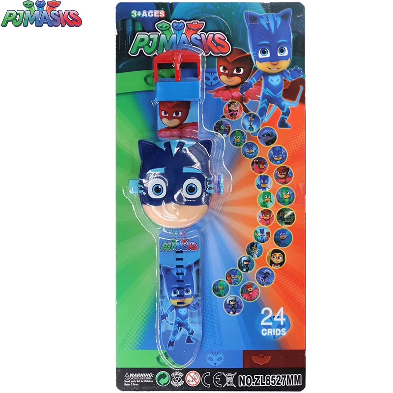 

PJ MASKS 3D Projection Cartoon Children Watches Anime Figure Educational Small Kids Boys Girls Clock Toys for Children