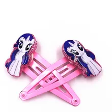 2 Pcs Beberapa Kepala Memakai Lucu Saya Sedikit Poni Rambut Pins Hewan Kuda Unicorn Rambut Klip Resin Rambut Aksesoris untuk gadis Pesta Hadiah(China)