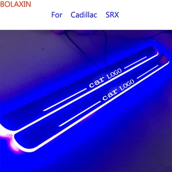 

New Bolaxin Car LED Light Door Sill For Cadillac SRX dedicated LED streamer dynamic welcome pedal custom logo