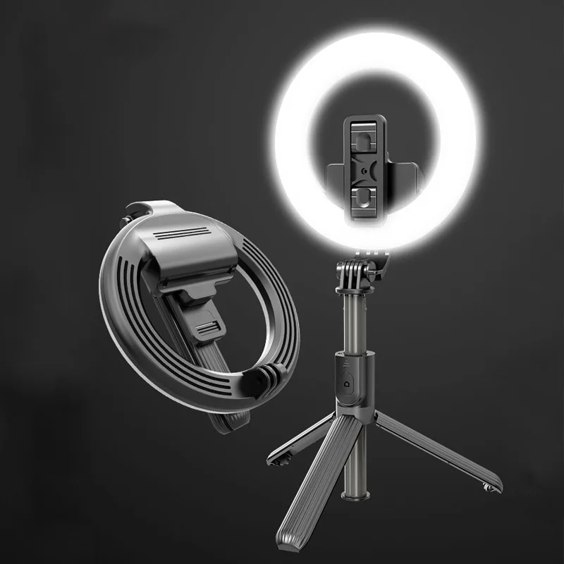 

Wireless Tripod Holder For Phone Portable Extendable Foldable Selfie Stick For Smart phone Tripod Mobile With Ring Light Selfie