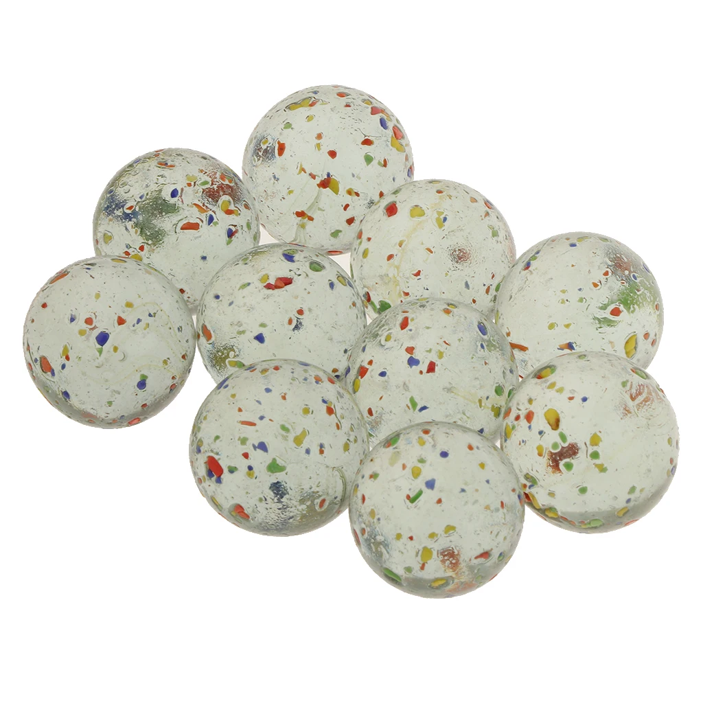 Promo 10 Pieces 25mm Diameter Glass Marbles Set Toy Ball Marbles Game For Children - Discovery Toys MARBL
