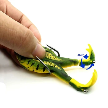ON SALE ❤️ 1PCS Minnow Fishing Lure Double Propeller Frog Soft Bait Silicone90mm/13g Artificial Crankbait Wobbler Jig Trolling Soft Lure - discount item 16% OFF Sports & Entertainment