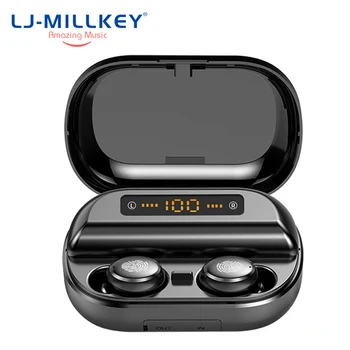 

Bluetooth 5.0 Earphone Wireless Headphons Sport Handsfree Earbuds 9D Stereo Waterproof Headset With 4000mAh Power Bank MS09