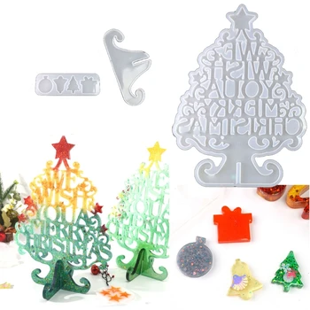 

Christmas Tree Ornaments Epoxy Resin Mold Merry Christmas Home Decor Silicone Mould Christmas Theme Feastival Art Crafts