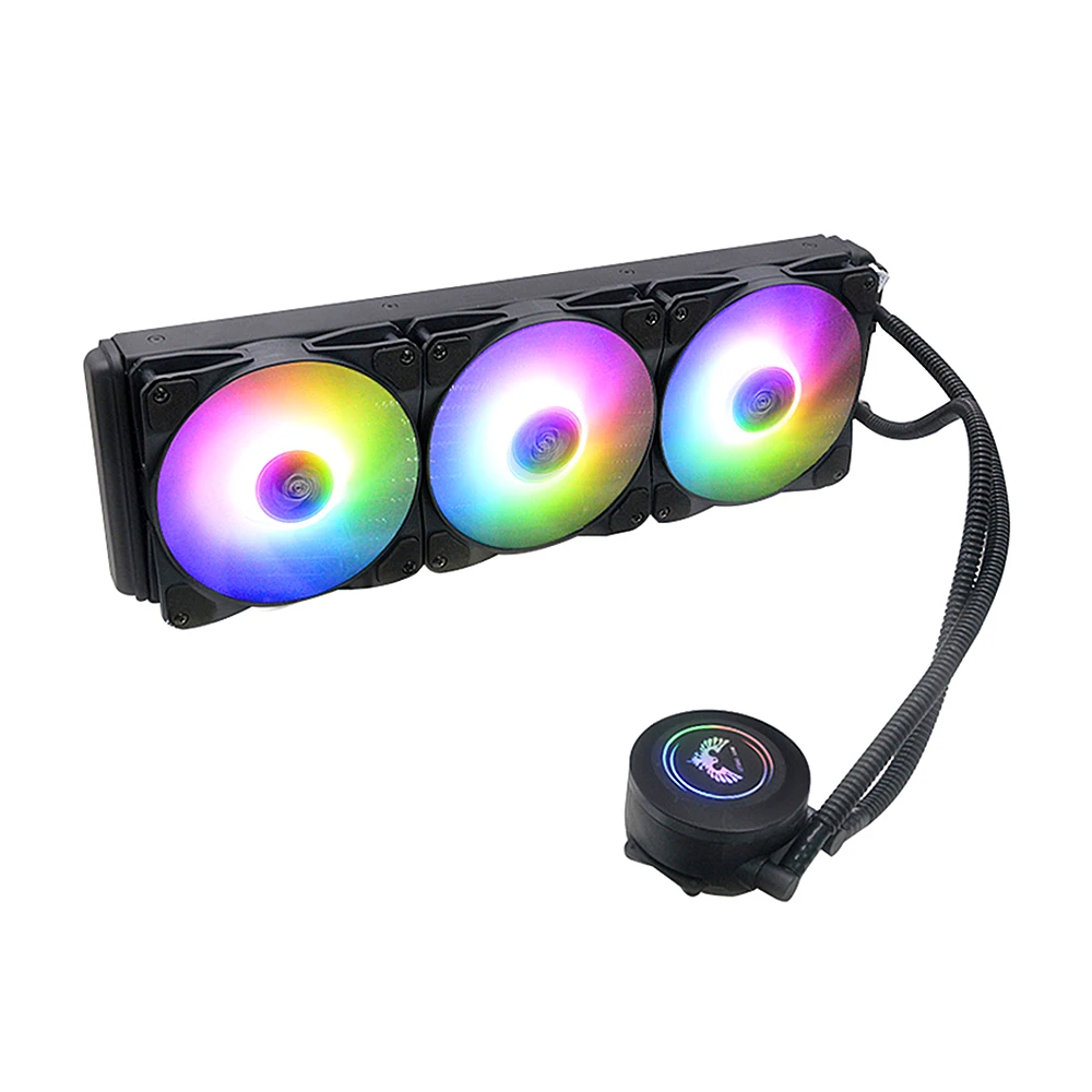 360 RGB AIO ЦП жидкий кулер PWM вентилятор Медная головка насоса плотные алюминиевые