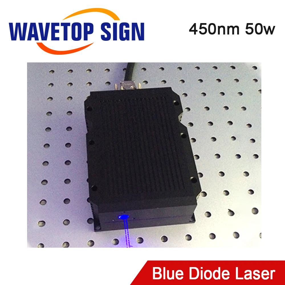 Синий диодный лазерный модуль WaveTopSign 450 нм 40 Вт 50 80 для лазерной резки и гравировки