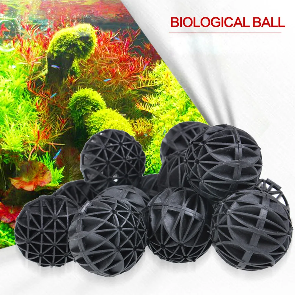 100 Pcs 16MM Aquarium Bio Balls Filter Media Wet Dry Koi Fish Tank Pond Portable Reefs For Air Canister Clean Tools | Дом и сад