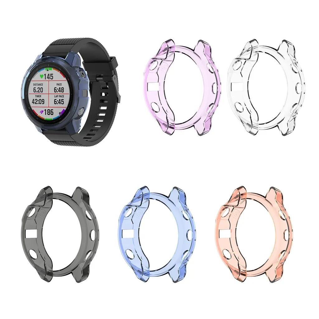 Для Garmin Fenix 6 6S 6X мягкий кристально чистый ТПУ защитный чехол рамка аксессуары для смарт часов Fenix6 Fenix6S Fenix6X оболочка