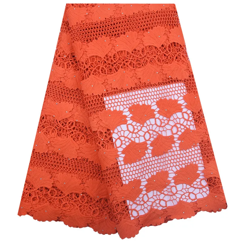 Новое поступление африканская Кружевная Ткань 5 ярдов нигерийский гипюр крод