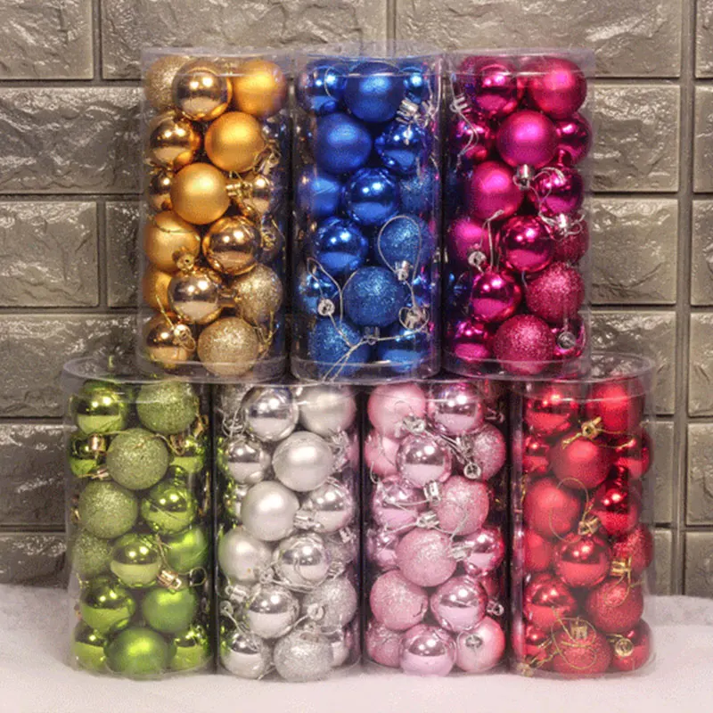 

24PCS/Set Christmas Decorative Ball Party Christmas Tree Hanging Ornaments