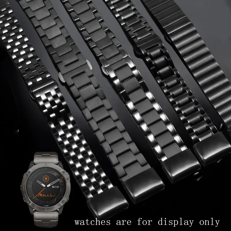 Сменный ремешок для браслета Fenix3/5/5S/5X/3HR из нержавеющей стали 20 22 26 мм черный серебристый керамический часов