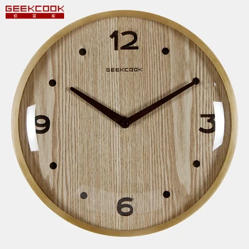 

GeekCook wanduhren silent grey modern design wall clock living room retro wooden wall clock vintage wanduhr home decoration