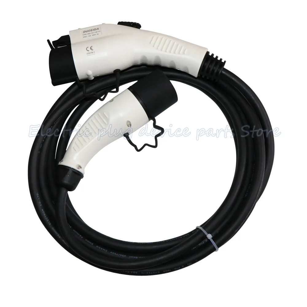 16A SAE J1772 до IEC 62196-2 Тип 1-Тип 2 EV Зарядка для электромобиля зарядная станция 5 м