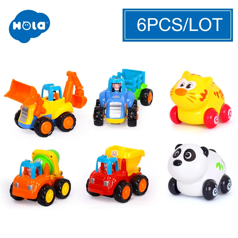 Детские инерционные машинки(набор из 4 шт.) производства Huile Toys - Цвет: Розовый