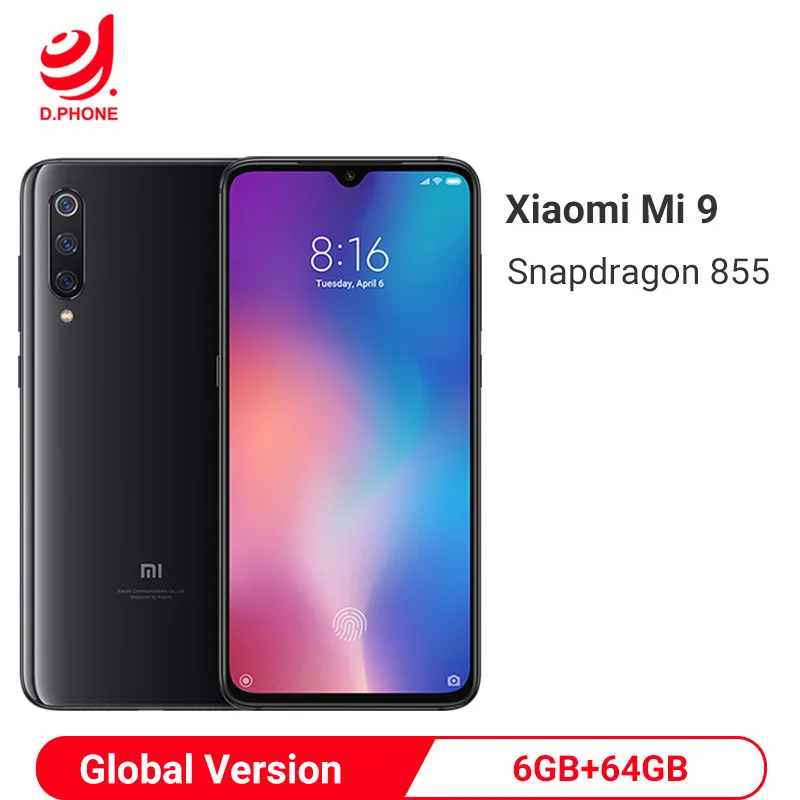 Глобальная версия Xiaomi mi 9 6GB 64GB Смартфон Snapdragon 855 Octa Core 6 39 &quotAMOLED экран 48MP задняя