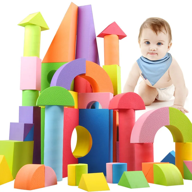 

Building Blocks Soft Toy Children Sponge Super Large Eva Unisex Children Bricks Block Kindergarten Have