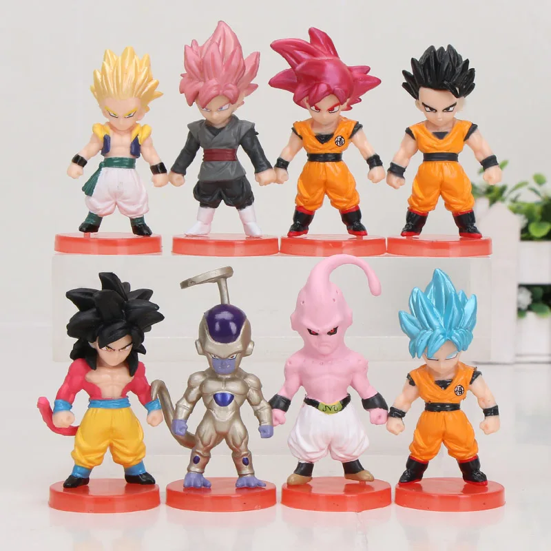 8 шт./компл. Dragon ball Z Brinquedos супер Гоку Фриза Улун Bulma пикколо Вегета наппа Рисунок Аниме DragonBall модель игрушка - Цвет: 2 opp bag