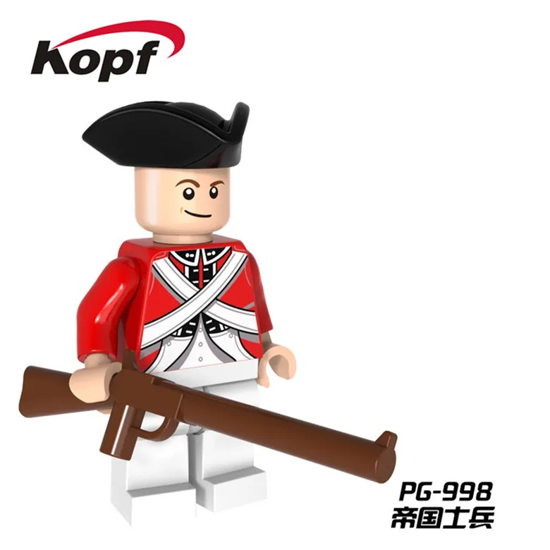 PG998 Without Box 20 шт. Супер Герои имперские королевские охранники с пистолетом Bluecoat армейский солдат космические войны строительные блоки Дети подарок игрушки PG8035 - Цвет: PG998 Without Box