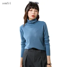 Semfri Sweater Women 2020 Korean Version Turtleneck Sweater Autumn Winter Warm Bottoming Pullovers Female Fashion Knitted Tops Semfri Sweater Women 2020 Korean Version Turtleneck Sweater Autumn Winter Warm Bottoming Pullovers Female Fashion Knitted Tops