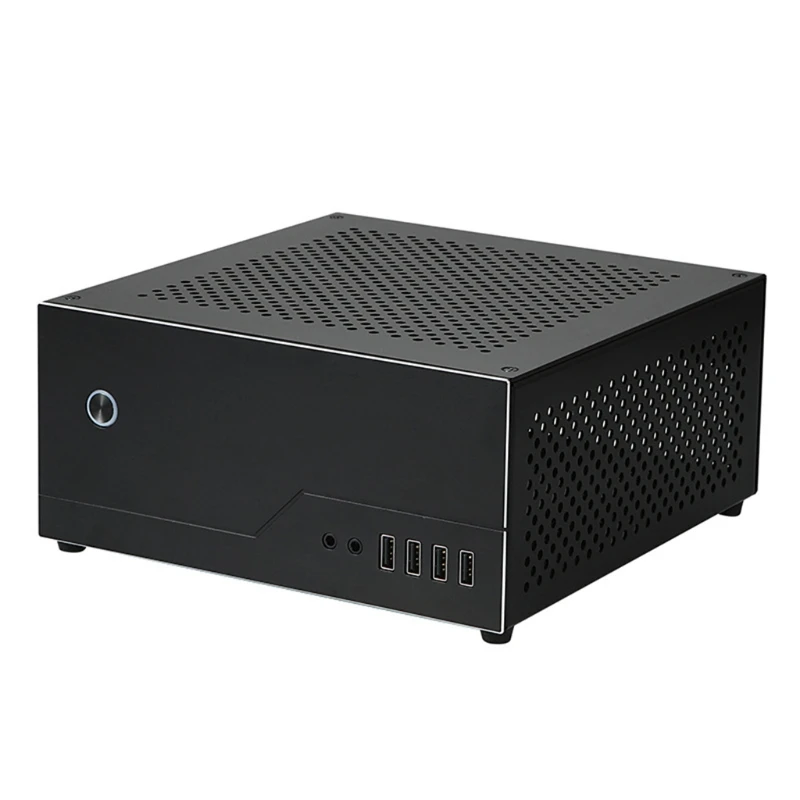 Mini ITX Aluminium Desktop Chassis mit PCIe 3 0 Riser Kabel Home