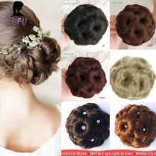 LUPU синтетический кудрявый шиньон с зажимом в шиньонах 9 цветов волос булочка пончик высокой Temoerture волокна для женщин аксессуары для волос