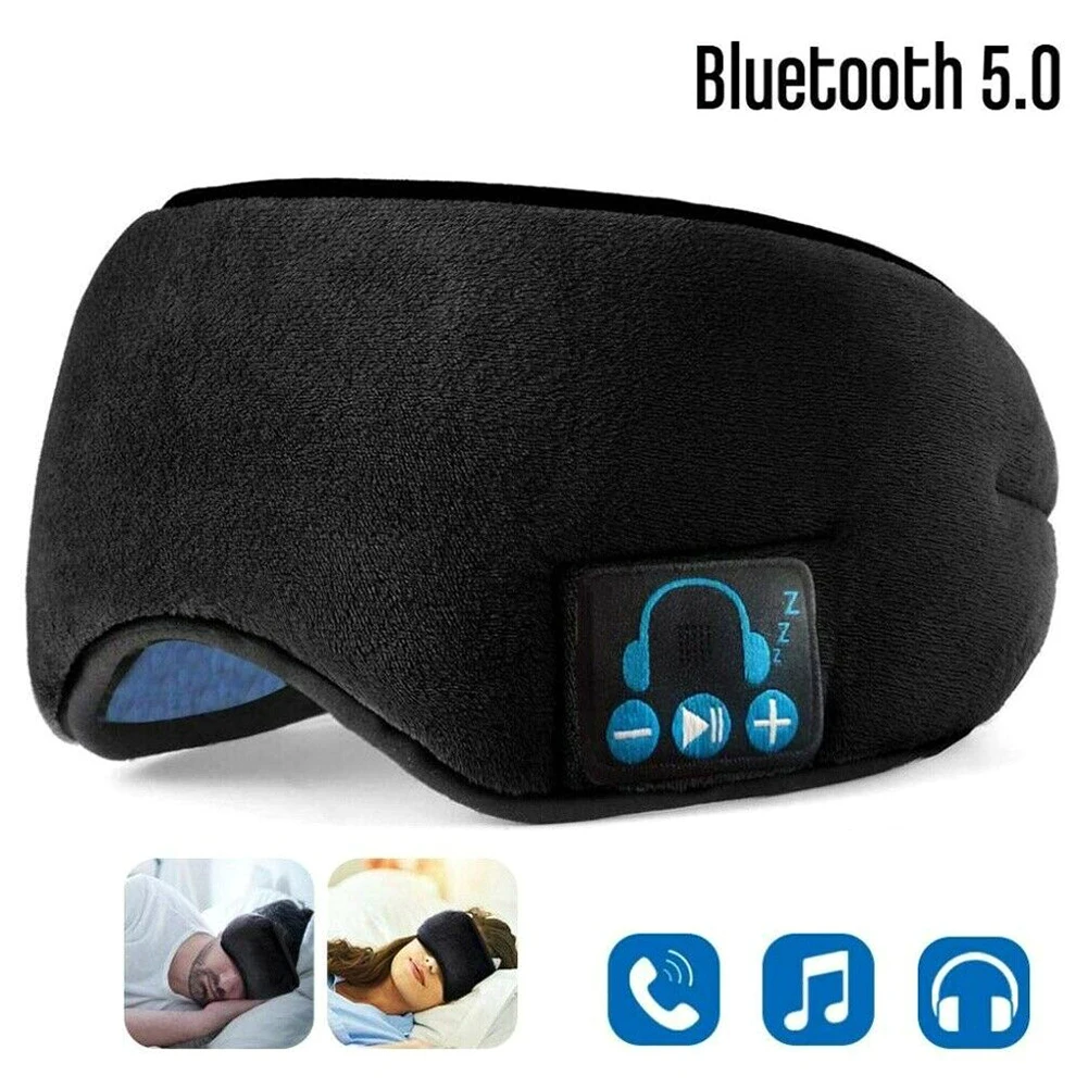 Wireless Bluetooth 5 0 Eye Patch Headsets Stereo Music Sleep Auxiliary Breathable Eye Mask Blinder Eyeshield