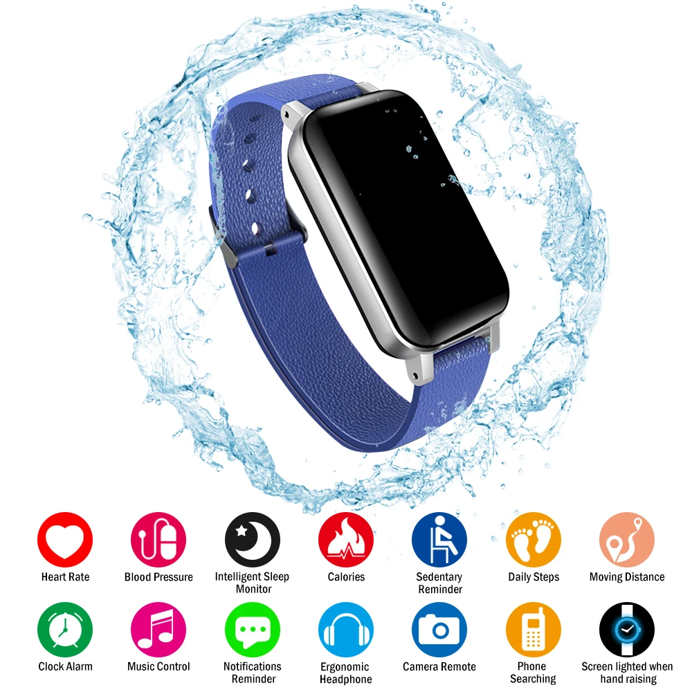 

Smart Pedometer Watch Fitness Tracker Watch IP67 Smart Bracelet with Ergonomic Earphones Heart Rate Blood Pressure For Women Men