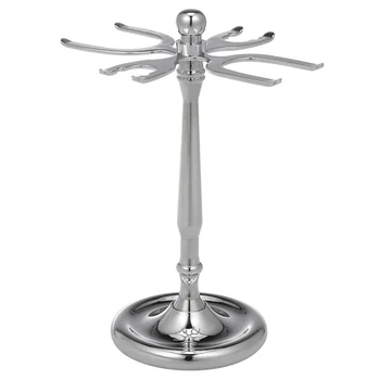 

Man Stable Alloy Razor Stand Free Standing Storage Holder Bathroom Safety Non Slip Universal Practical Shaving Brush 4 Prong