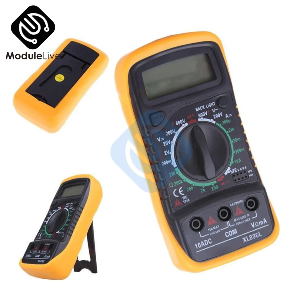 XL830L Цифровой мультиметр портативный AC/DC Напряжение Amp ток сопротивление тестер метр Синяя подсветка без батареи тестер инструменты