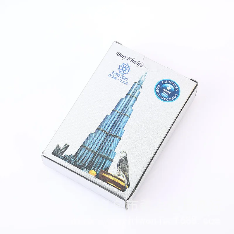 Golden Waterproof Plastic Poker Silver Pyramid Playing Cards Creative Playing Cards Wooden Box Wholesale